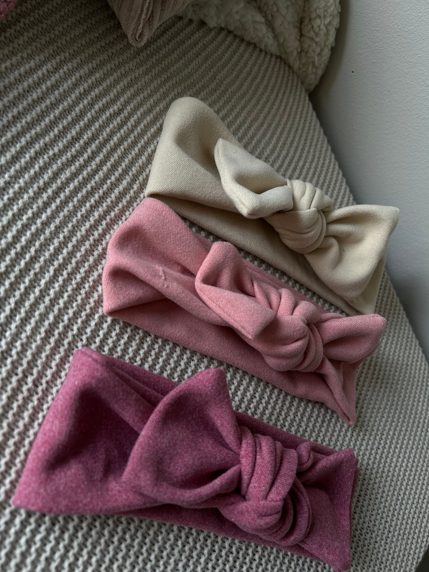 Combi deal haarbandjes roze donker roze beige